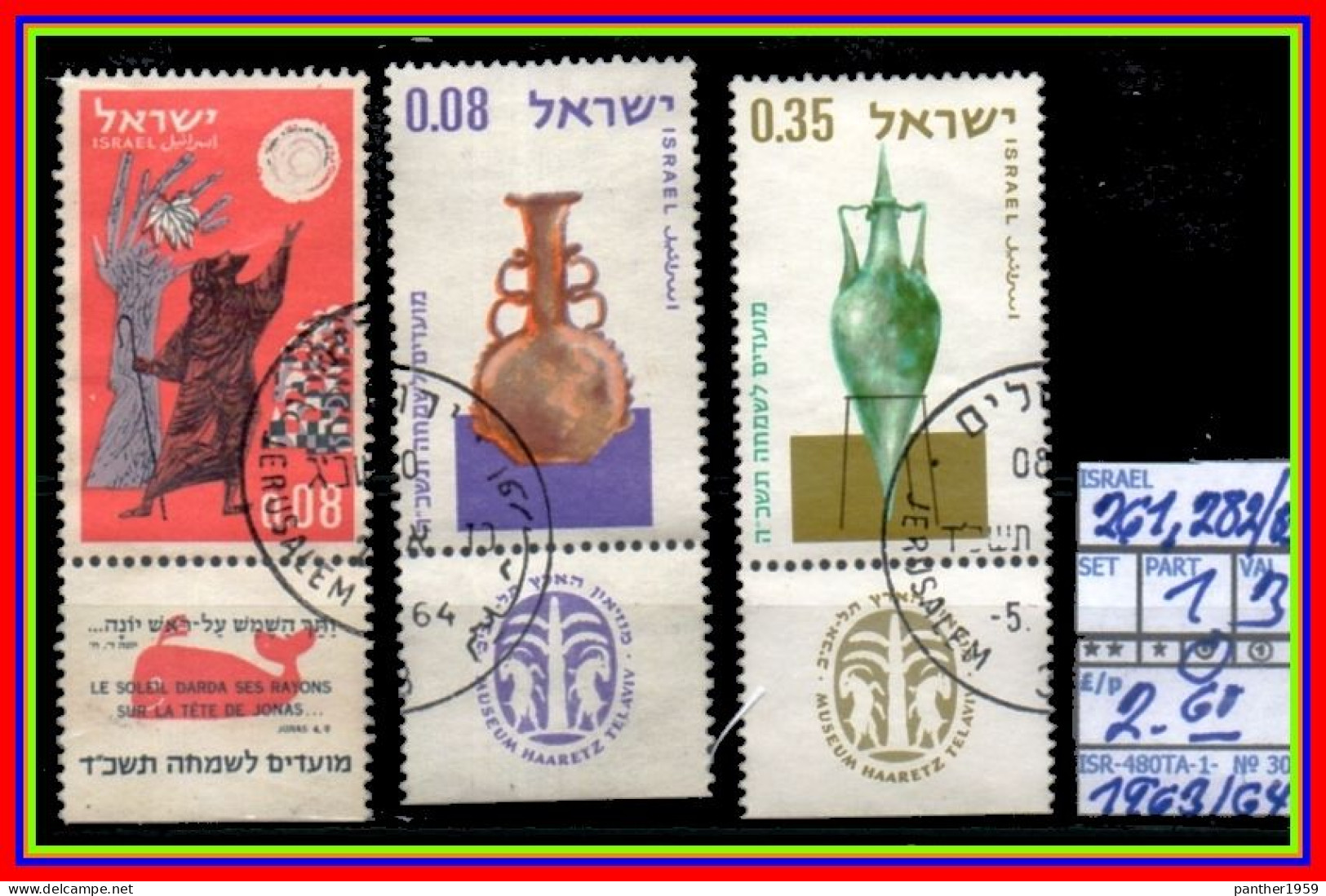 ASIA# ISRAEL# #COMMEMORATIVE SERIES WITH TABS# USED¤ (ISR-280TA-1) (30) - Usados (con Tab)