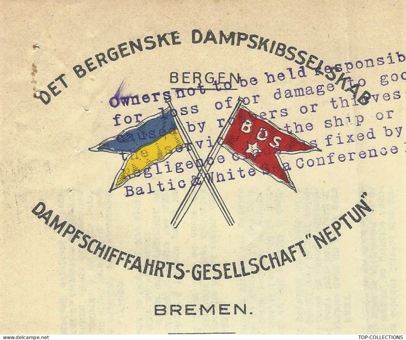1938   DE BERGENSKE  DAMPSKIBSSELSKAB   Norvège Iles Féroe & Islande  Navire Vela De Anvers Antwerp Pour Bergen Norvège - 1900 – 1949