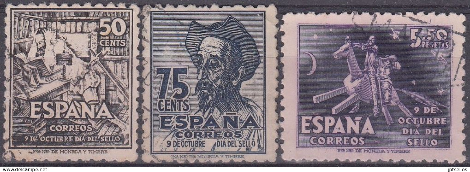 ESPAÑA 1947 Nº 1012/1014 USADO (REF. 02) - Usati