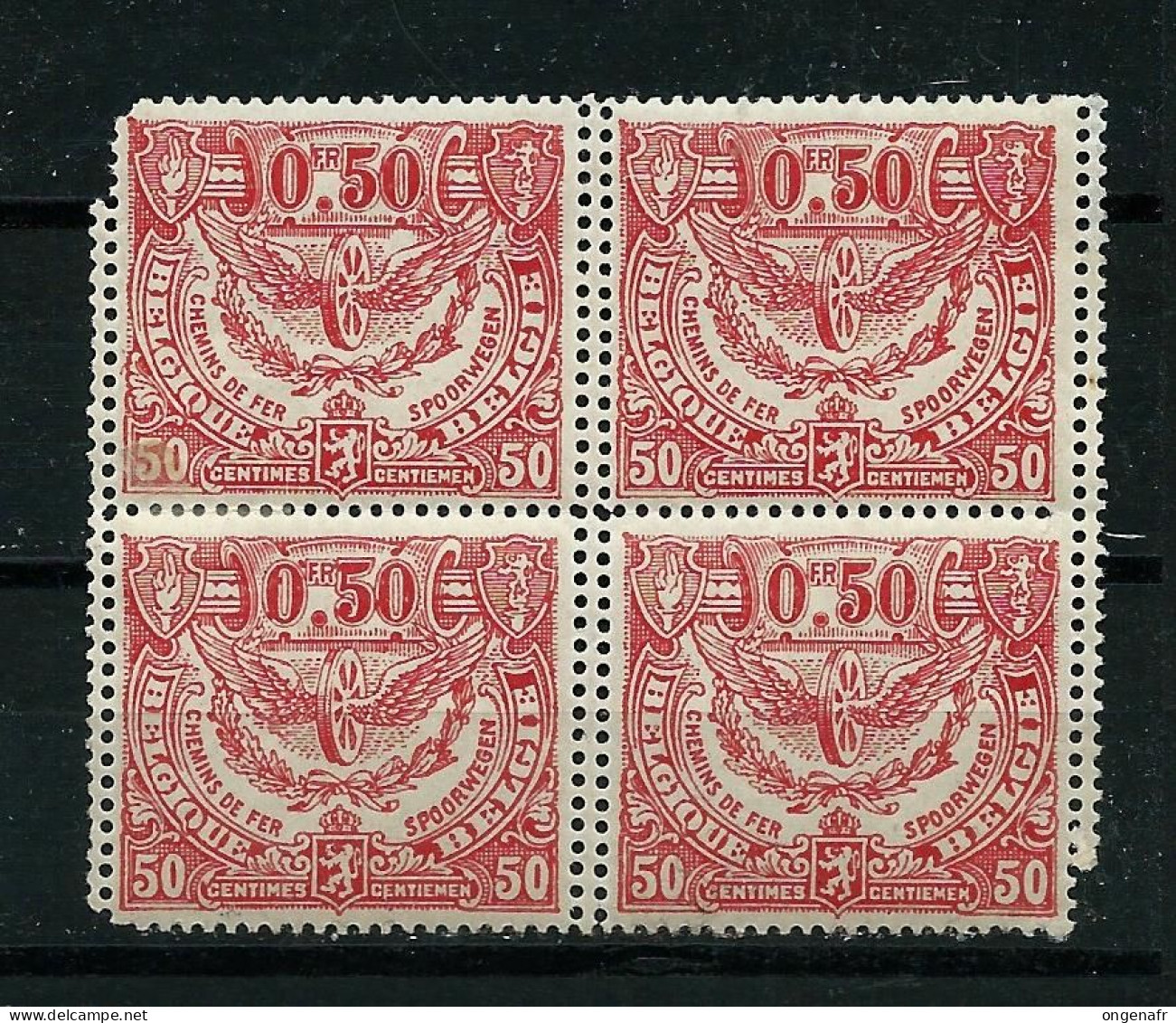 TR 107 Bloc De 4 ( 2 * Et 2 ** )  Avec CU De Dentelure Doublé !!! - Mint