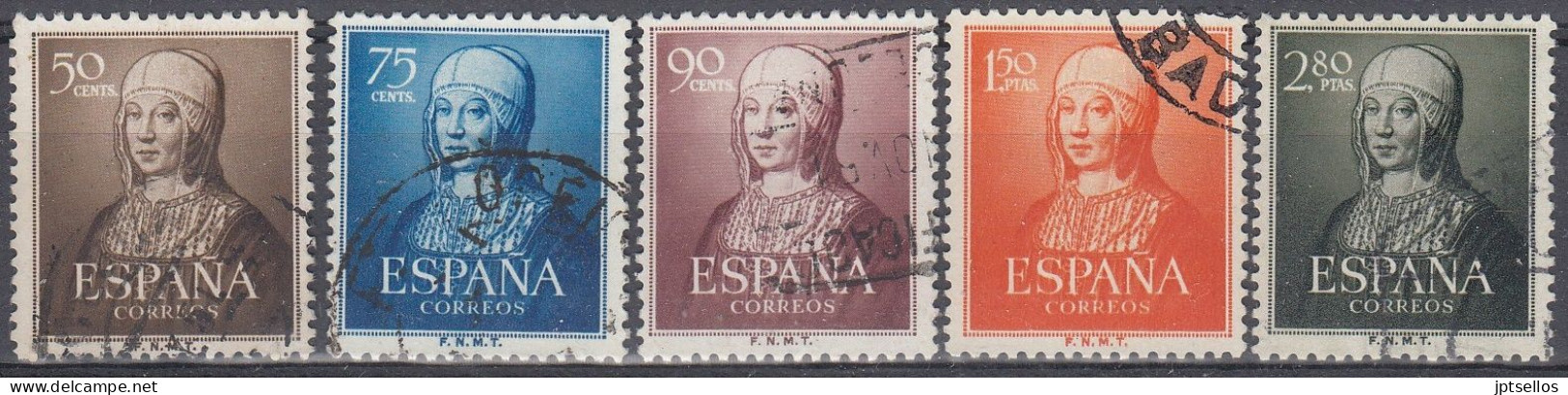 ESPAÑA 1951 Nº1092/1096 USADO, REF.01 - Oblitérés