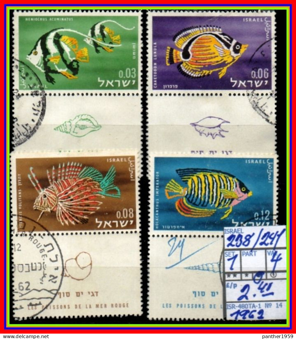 ASIA# ISRAEL# #COMMEMORATIVE SERIES WITH TABS# USED# (ISR-280TA-1) (14) - Oblitérés (avec Tabs)