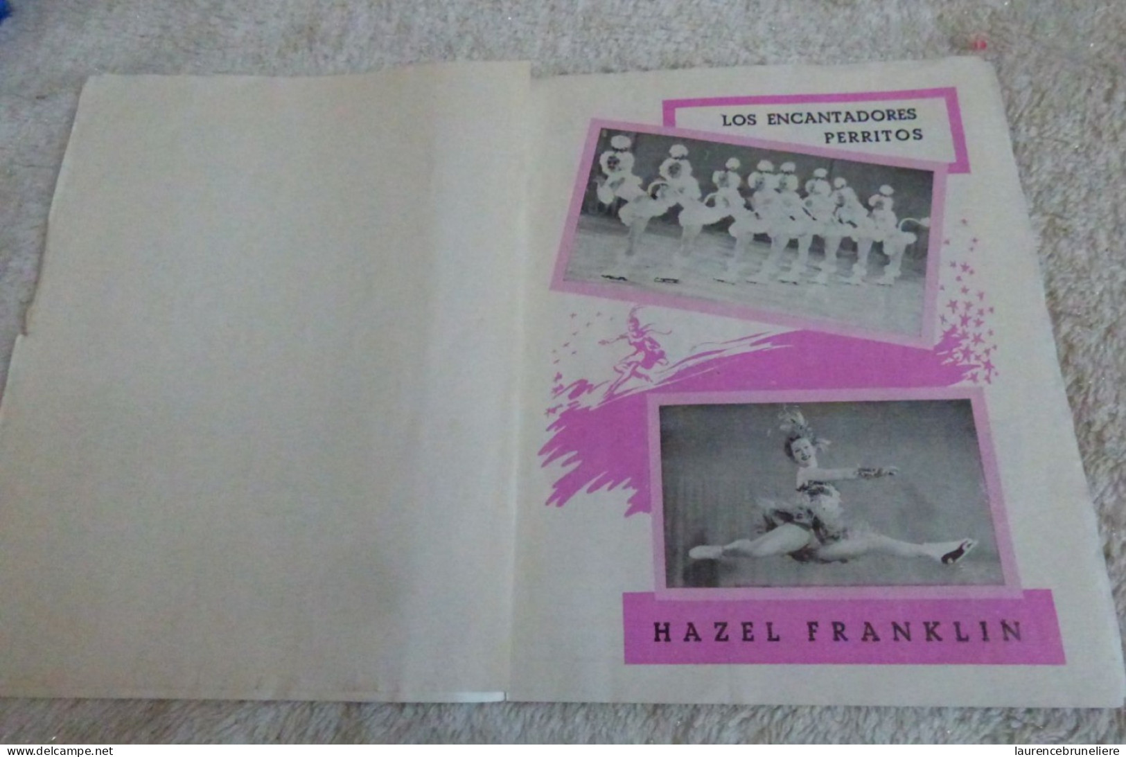 PROGRAMME HOLIDAY ON ICE OF 1953 EN ESPAGNOL - ENCART PROGRAMME EN FRANCAIS - Programme