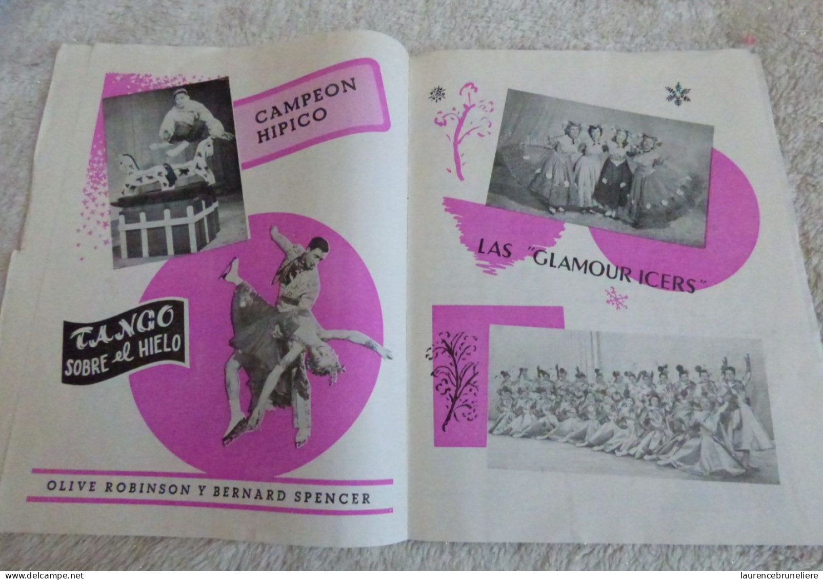 PROGRAMME HOLIDAY ON ICE OF 1953 EN ESPAGNOL - ENCART PROGRAMME EN FRANCAIS - Programmes