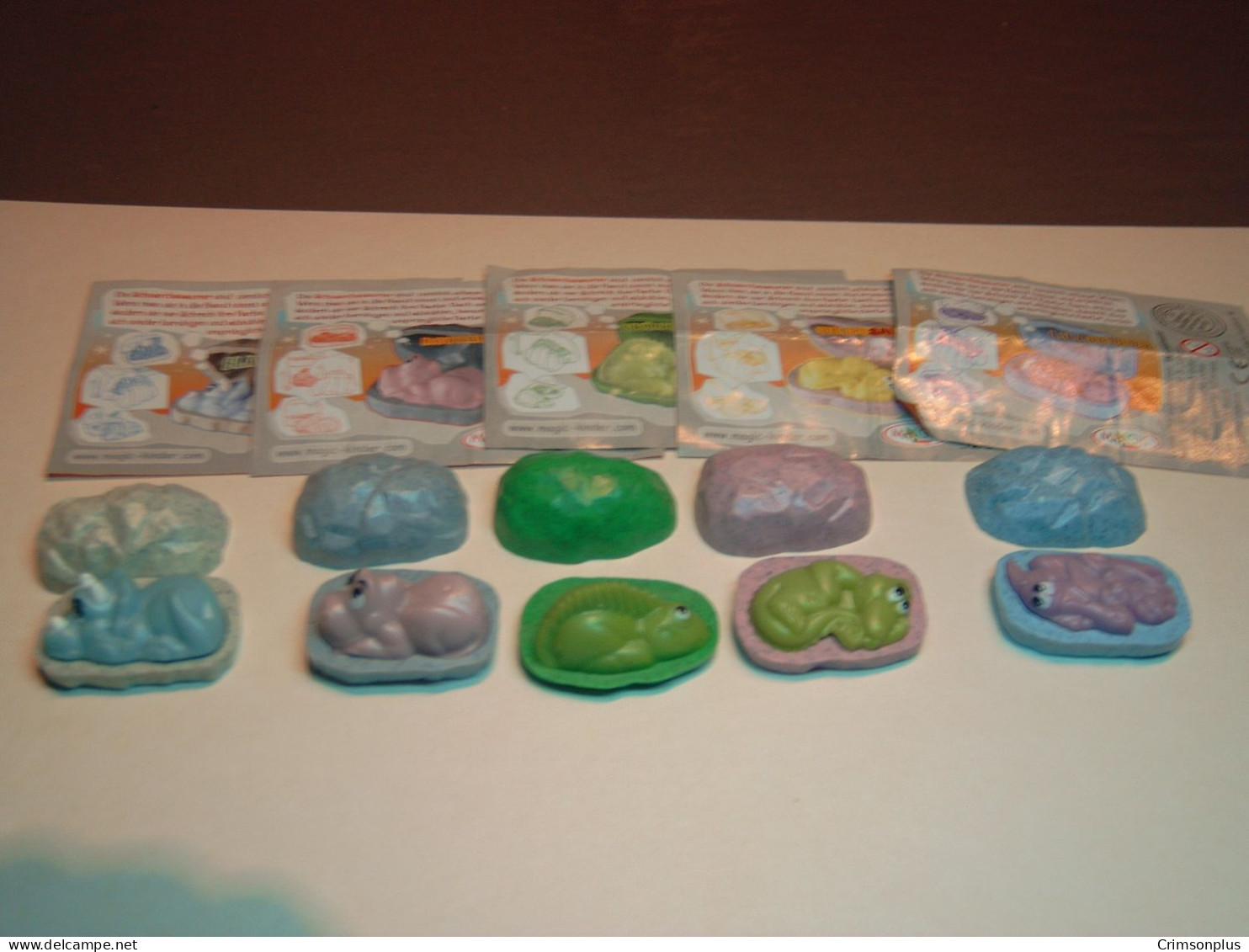 2004 Ferrero - Kinder Surprise - C64, C65, C66, C67 & C68 Schnarchosaurier - Complete Set + 5 BPZ - Monoblocs