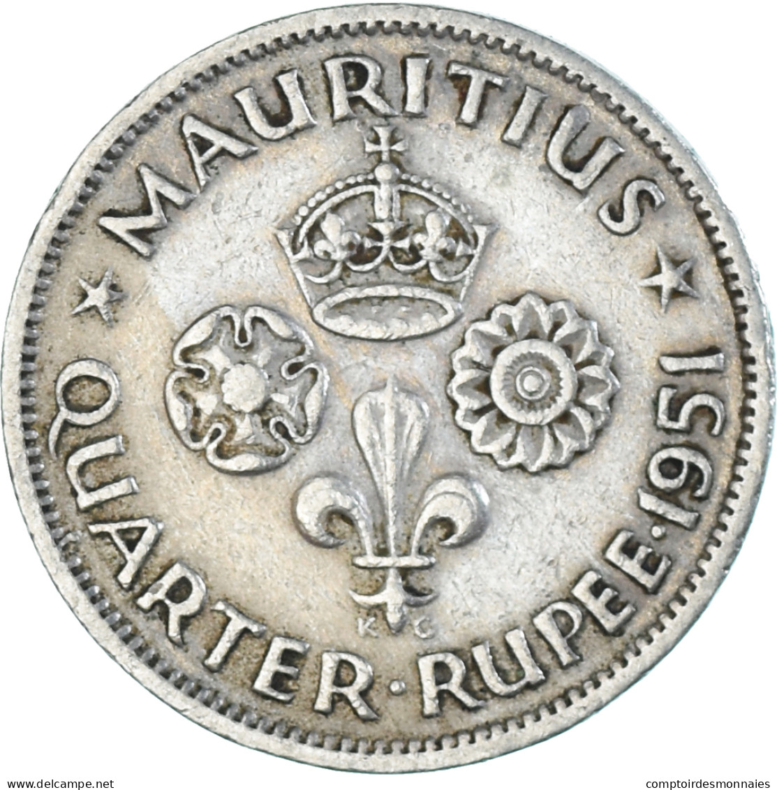 Monnaie, Maurice, 1/4 Rupee, 1951 - Maurice