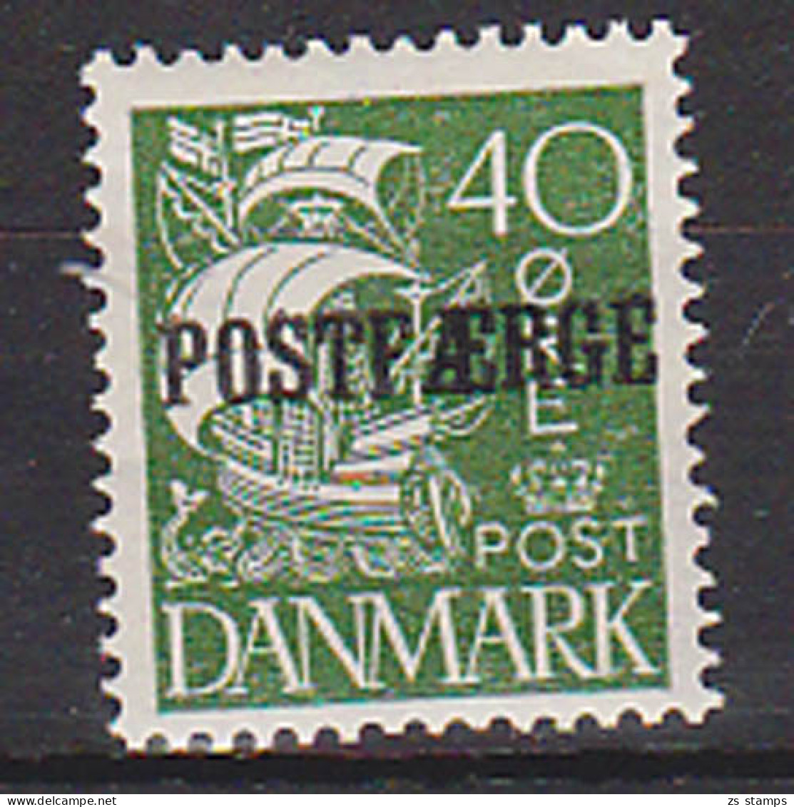 Dänemark Postfähre 40 Oehre PF 14 ** Geprüft Wahl (DDR-Prüfer) - Port Dû (Taxe)