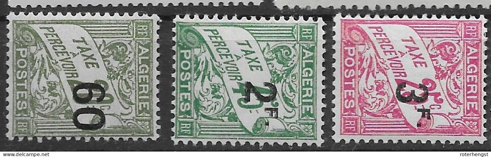 Algeria Mh * 1926-28 9 Euros Postage Due Taxe - Portomarken