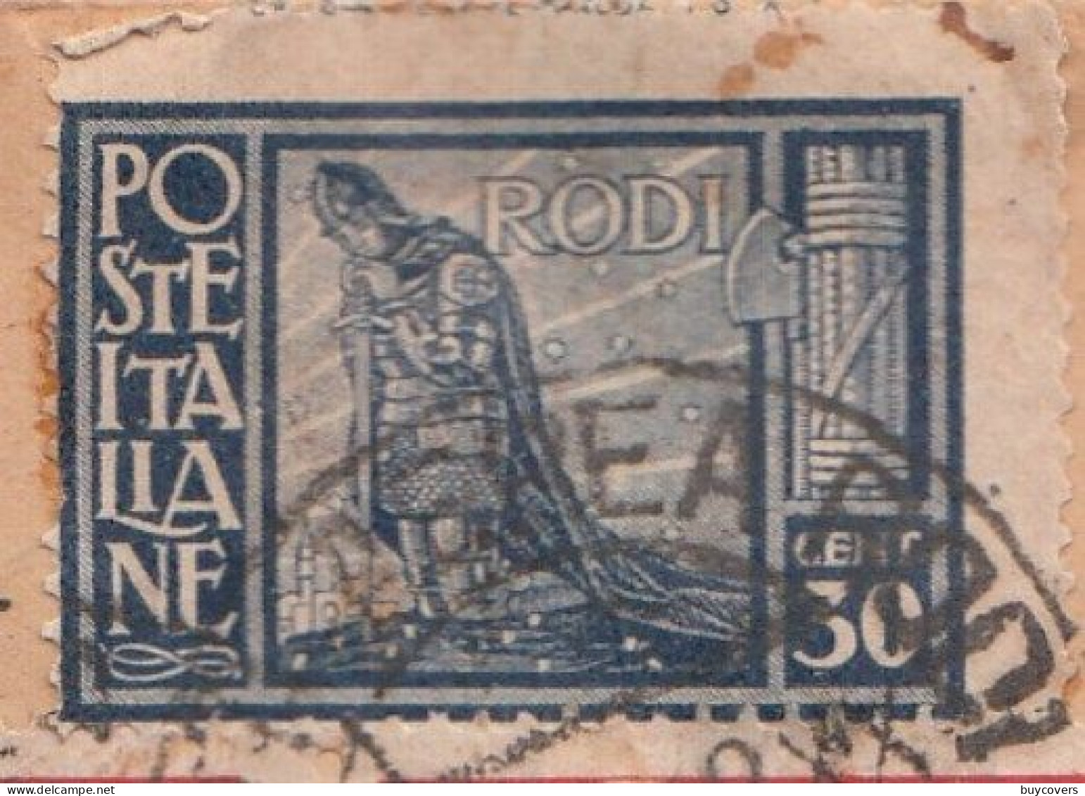 CO46- EGEO RODI - Busta Raccomandata Da Rodi A Genova Del 5 Aprile 1942 Con Tariffa Di Lire 2,00 - - Egée (Rodi)