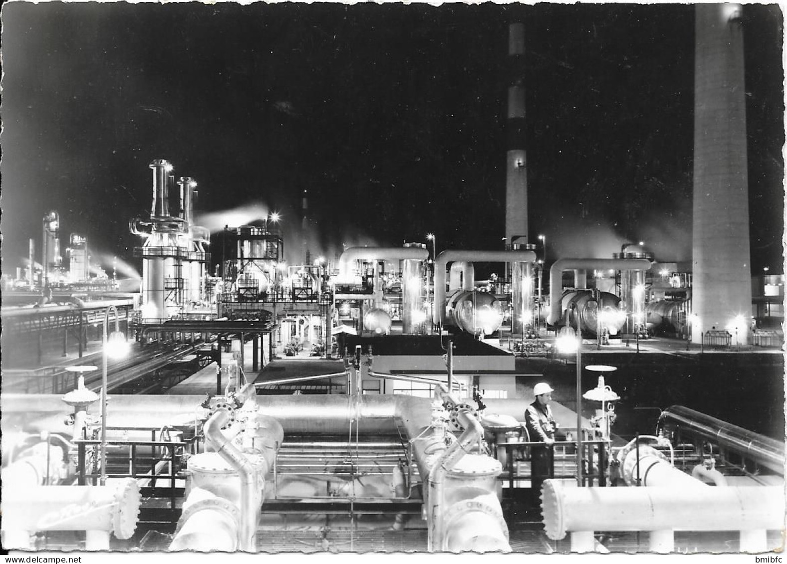 LACQ - Vue De Nuit De L'Usine De La Société Nationale Des Pétroles D'Aquitaine - Lacq