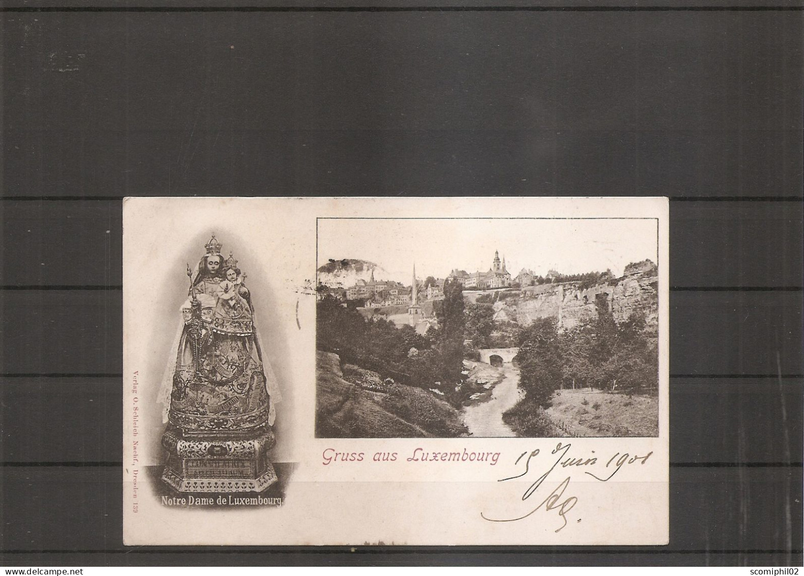 Luxembourg ( CP De 1901 De Luxembourg-Ville Vers La Belgique à Voir) - 1906 Guillermo IV