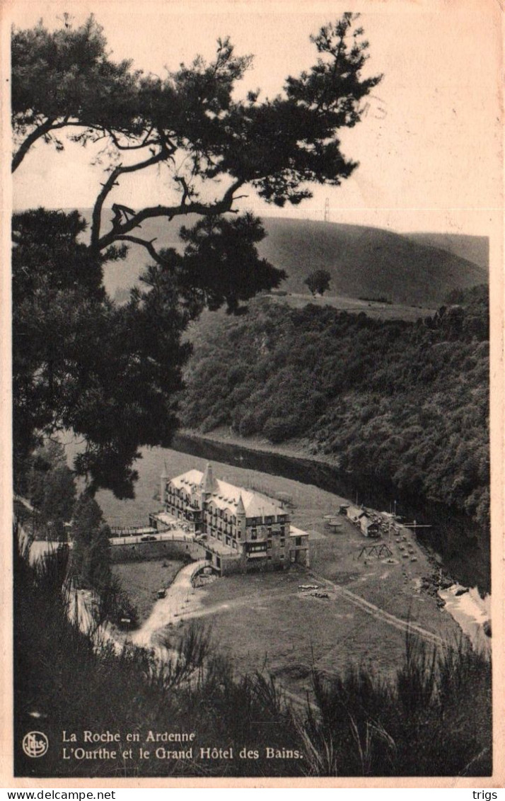 La Roche En Ardenne - L'Ourthe Et Le Grand Hôtel Des Bains - La-Roche-en-Ardenne