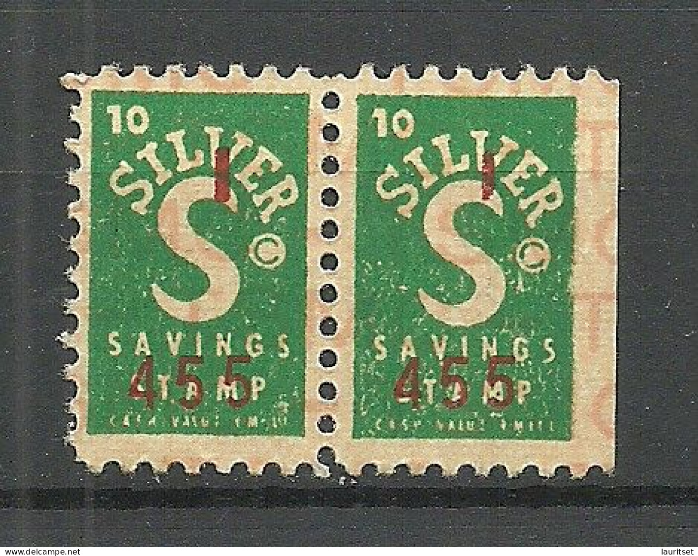 USA Silver Savings Stamp As Pair MNH - Non Classés