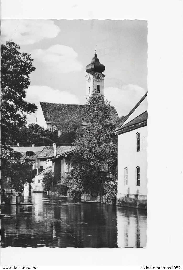 GERMANY, GLONN, CLOCK TOWER ,RIVER ,ARHITECTURE - Glonn