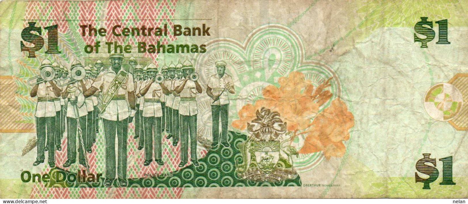 BAHAMAS 1 DOLLAR 2008 P-71a   - Circ - Bahamas