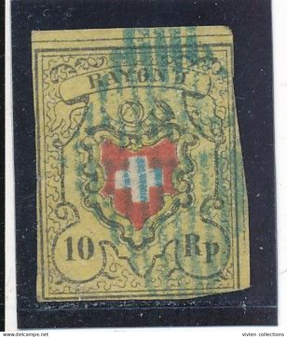 Suisse Poste Fédérale N° 15 Oblitéré - 1843-1852 Federal & Cantonal Stamps