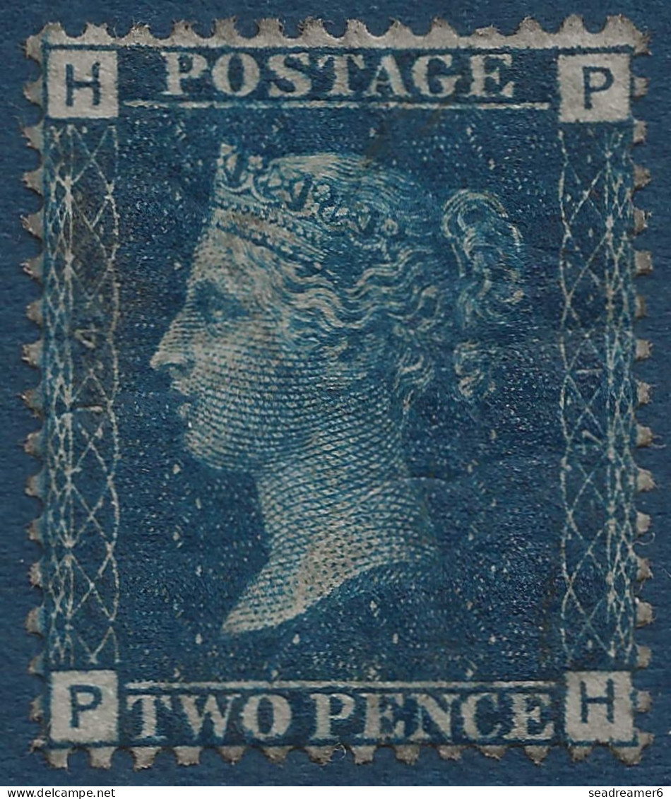 Grande Bretagne N°27* 2 Pence Bleu Très Fonçé Variété Tete D'ivoire Planche 14 Très Frais & TTB - Used Stamps