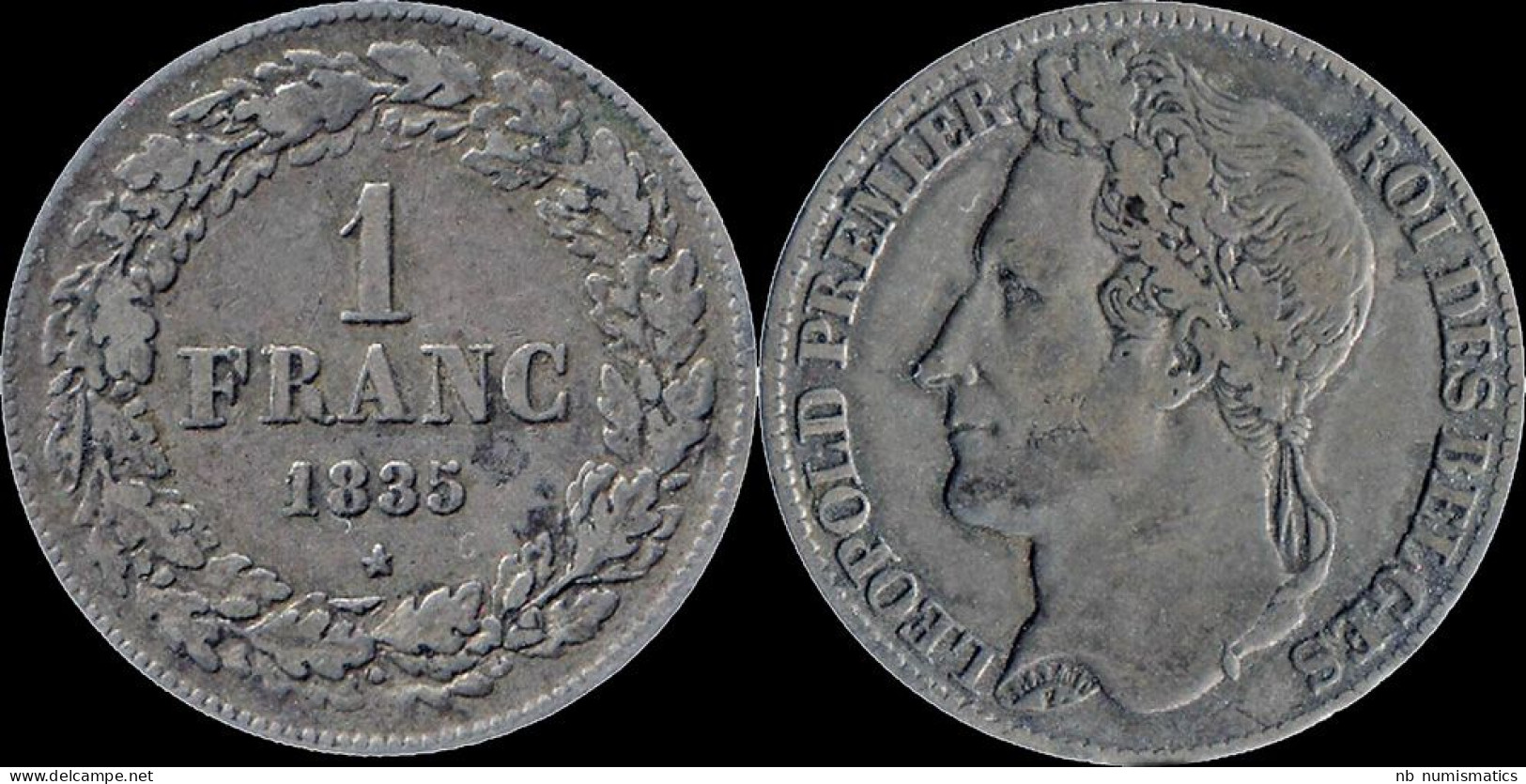 Belgium Leopold I 1 Frank 1835 - 1 Franc