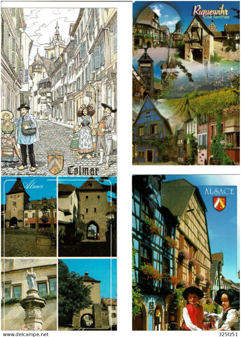 68 / HAUT RHIN / Lot De 700 C.P.M. écrites - 500 Cartoline Min.