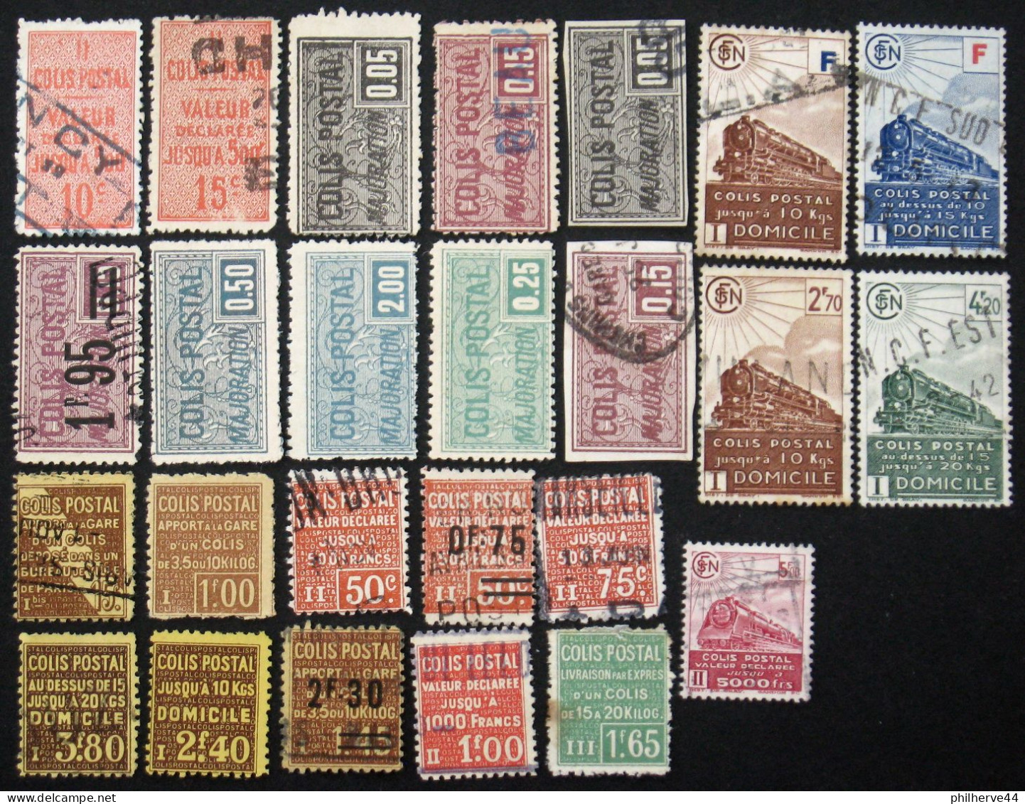 COLIS POSTAUX Lot Oblitérés Cote 152€ - Used