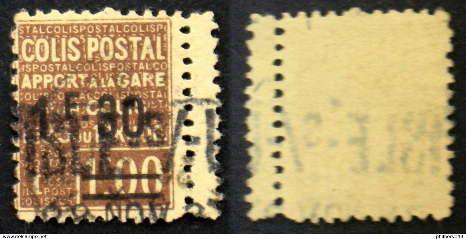 COLIS POSTAUX N° 49 1F30/1F00 Brun/jaune Oblit TB Cote 15€ - Usados