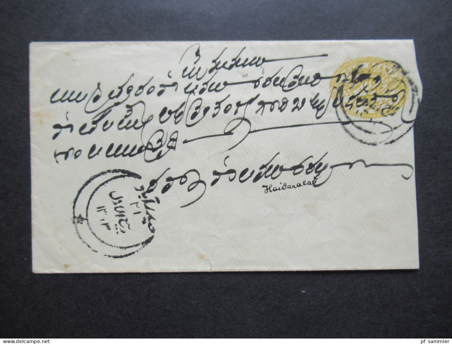 Indien Um 1900 2x Ganzsachen Umschlag Gestempelt! Interessant?? - Other & Unclassified