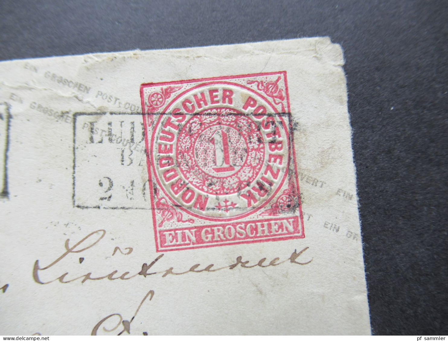 NDP GA Ra3 Ludwigsort Bahnhof Empfänger: Königl. Preuß. Lieutnant Im 3. Garde Regt. Ritter Eisernes Kreuz / Ostpreußen - Enteros Postales