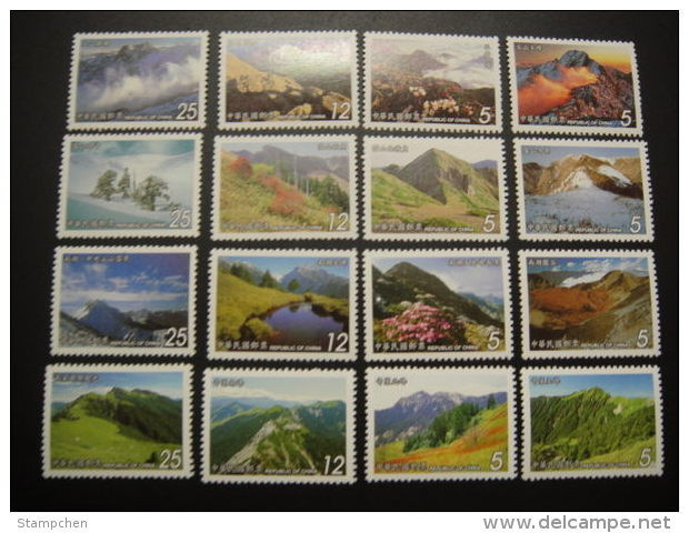 Complete 4 Sets Of Taiwan 2001-2004 Mount Series Stamps Mountain Scenery - Verzamelingen & Reeksen