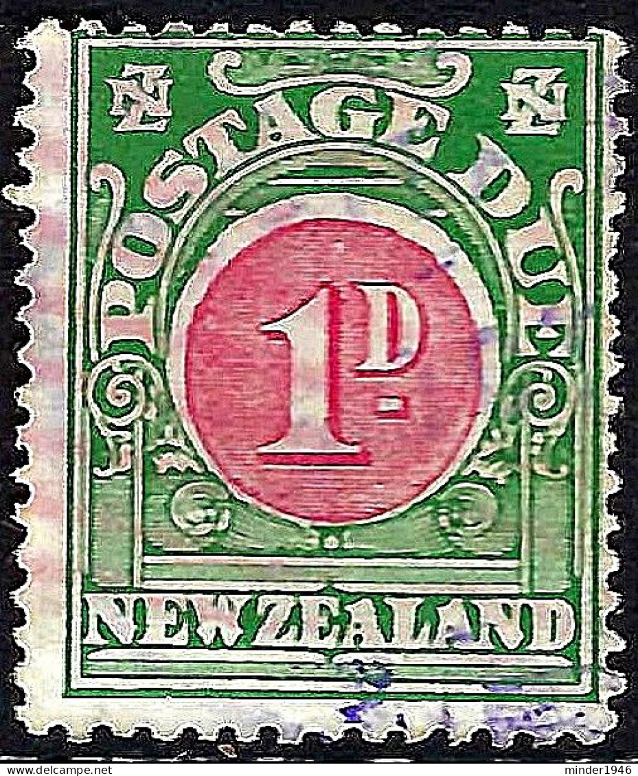 NEW ZEALAND 1925 KGV 1d Carmine & Green Postage Due SGD30 Used - Oblitérés