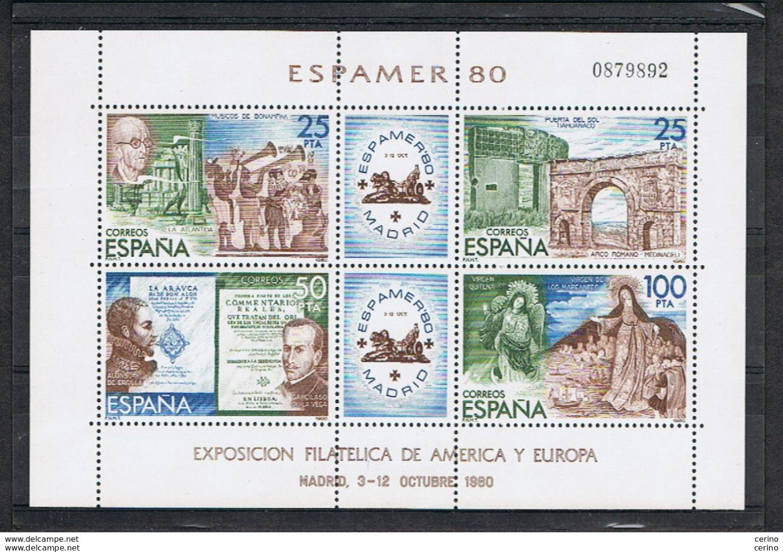 SPAGNA:  1980  BARNAFIL  BL/FGL. -  S. CPL. 4  VAL. N. -  YV/TELL. 27 - Blocs & Hojas