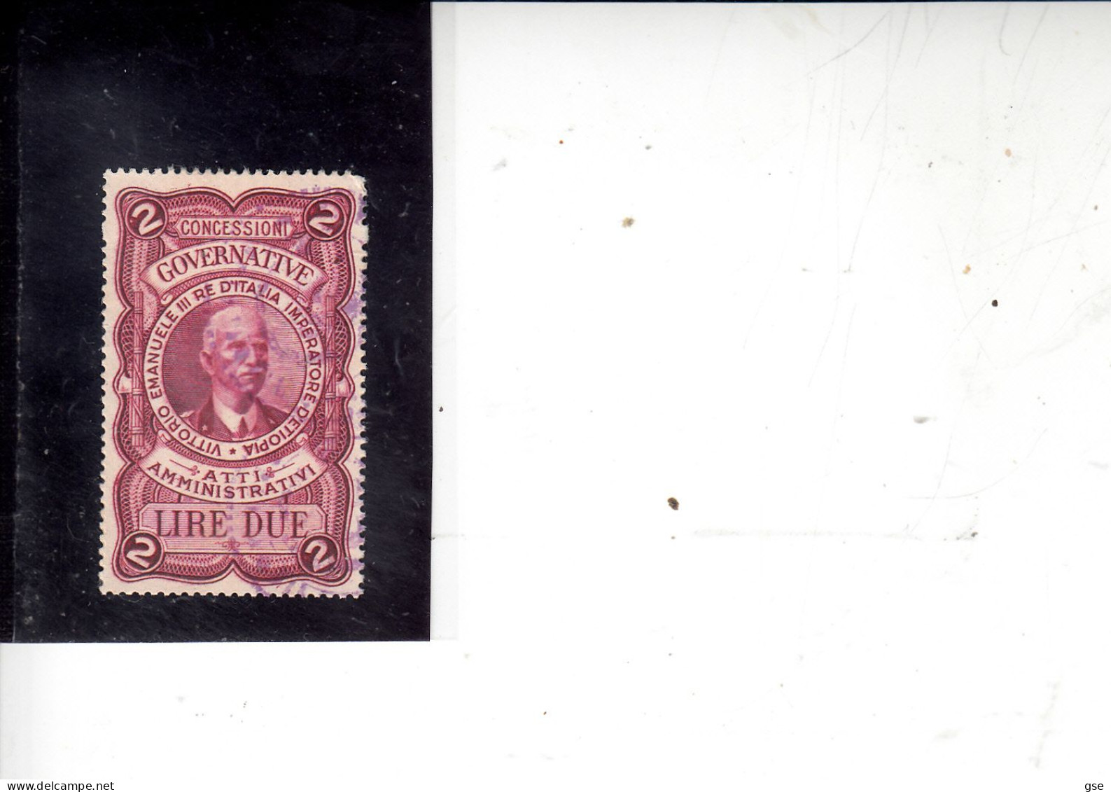 ITALIA 1937 - Unificato  67° -  Vittorio Emanuele - Revenue Stamps