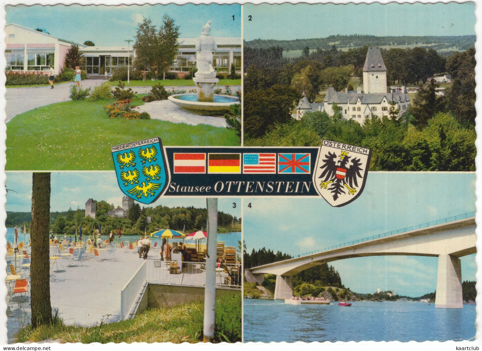 Stausee Ottenstein; Erholungszentrum, Schloß, Seerestaurant Mit Ruine, Purzelkampbrücke - NÖ - (Österreich/Austria) - Zwettl