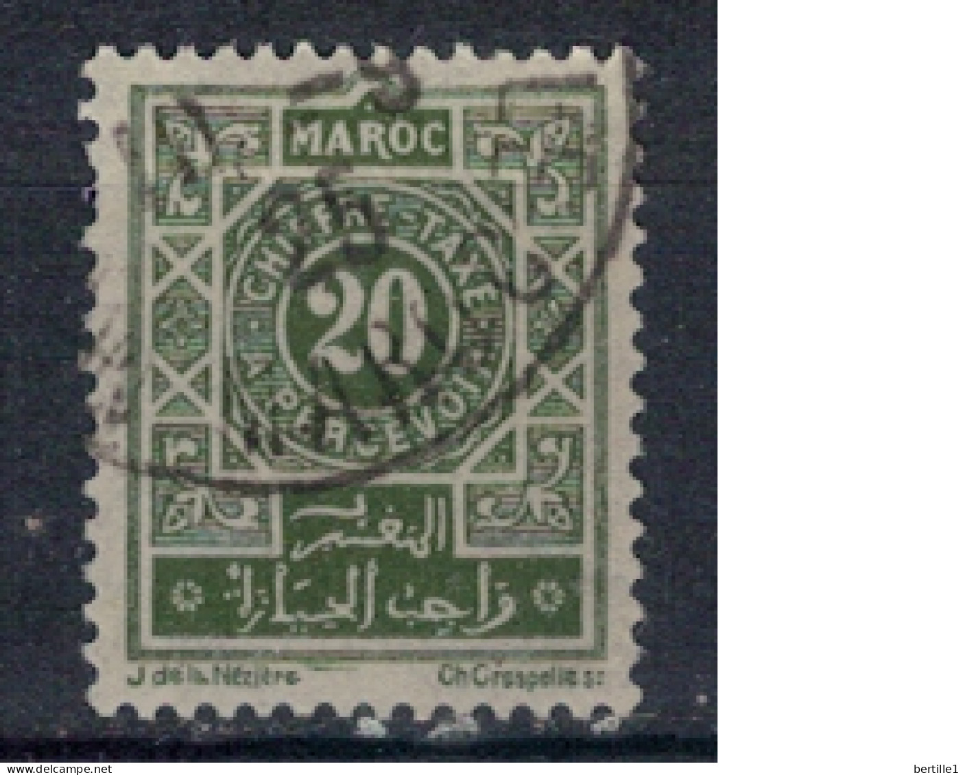 MAROC       N°  YVERT  TAXE 30 ( 3 ) OBLITERE    ( OB 11/ 09 ) - Portomarken