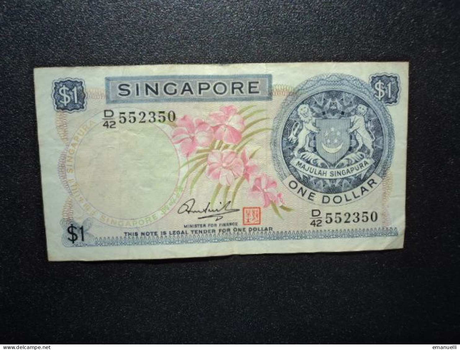 SINGAPOUR : 1 DOLLAR   ND 1972    P 1d     TTB - Singapour