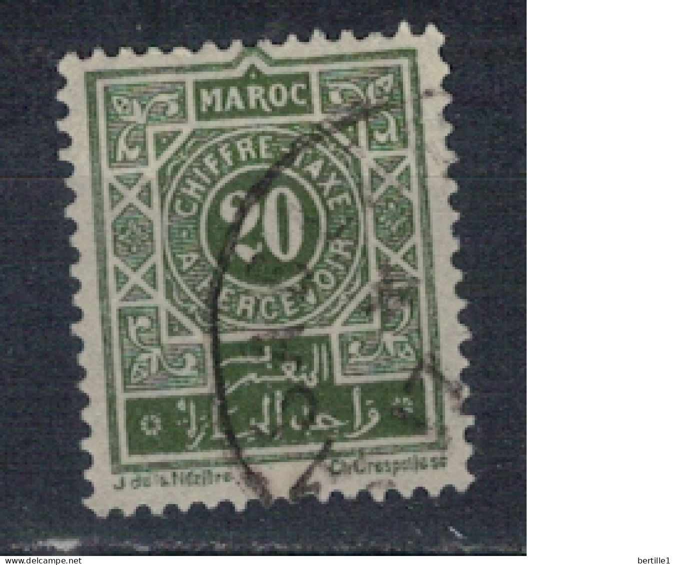 MAROC       N°  YVERT  TAXE 30 ( 19 ) OBLITERE    ( OB 11/ 09 ) - Timbres-taxe