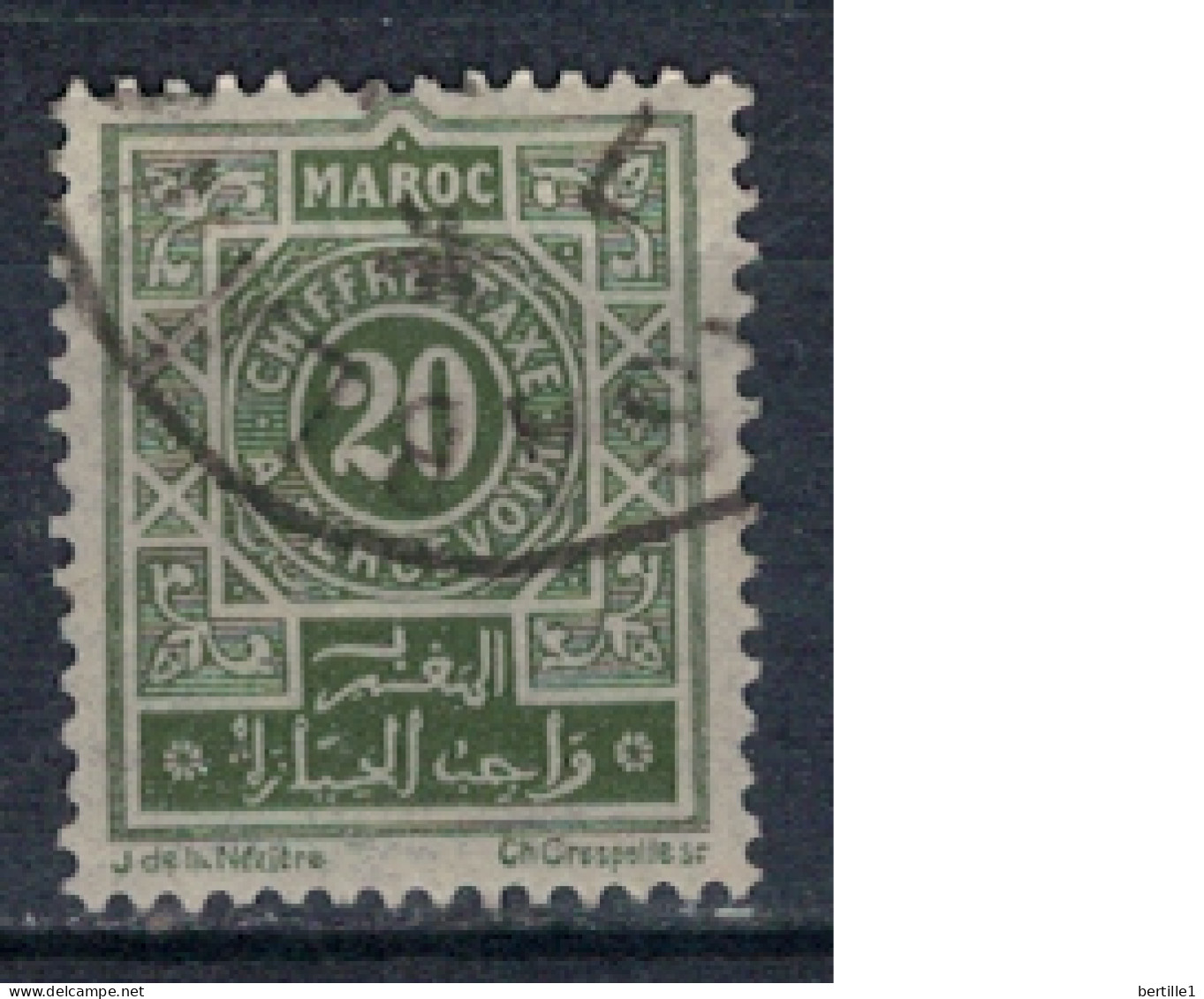 MAROC       N°  YVERT  TAXE 30 ( 24 ) OBLITERE    ( OB 11/ 09 ) - Timbres-taxe