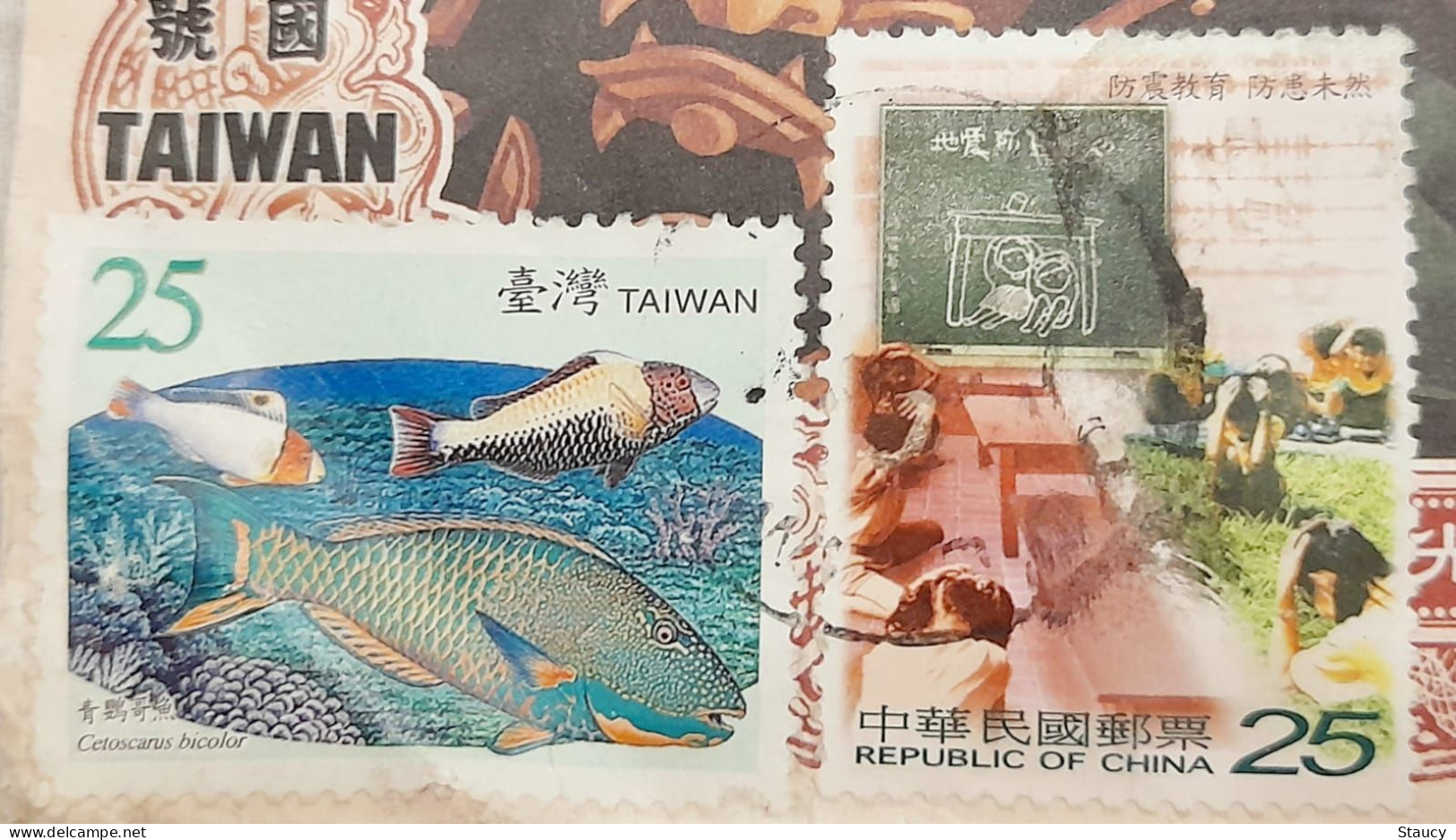 TAIWAN 2023 AIRMAIL DESIGNER TIGER COVER Postally Travelled To INDIA With High Value FISH/ BIRD STAMPS As Scan - Covers & Documents