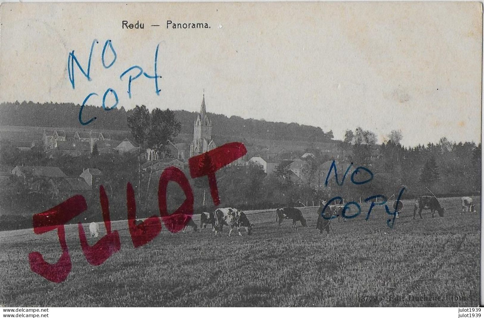 REDU . LESSE . LIBIN ..-- Panorama . 1908 De POIX Vers NEUFCHATEAU ( Melle Louise DAUBY ) . Vverso . - Libin