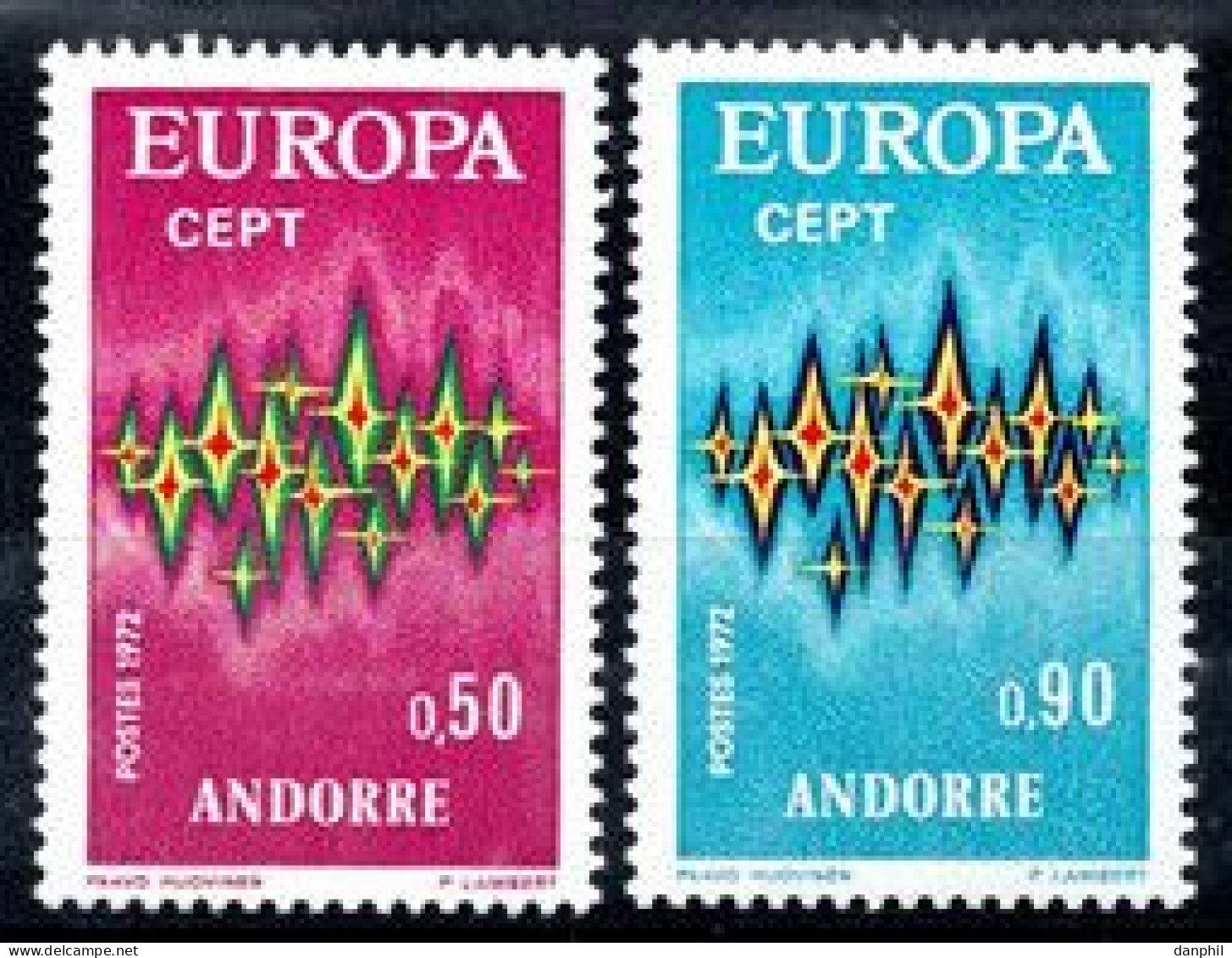 Andorra Fr 1972 Europa CEPT (**) Mi 238-39 - M€20,-; Y&T 217-18 - €40,- - 1972