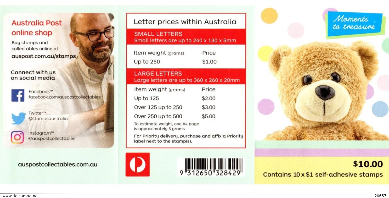 Australie Australia 4725 Carnet, Heureux événements, Ours En Peluche, Teddy Bear, Enfance - Mint Stamps