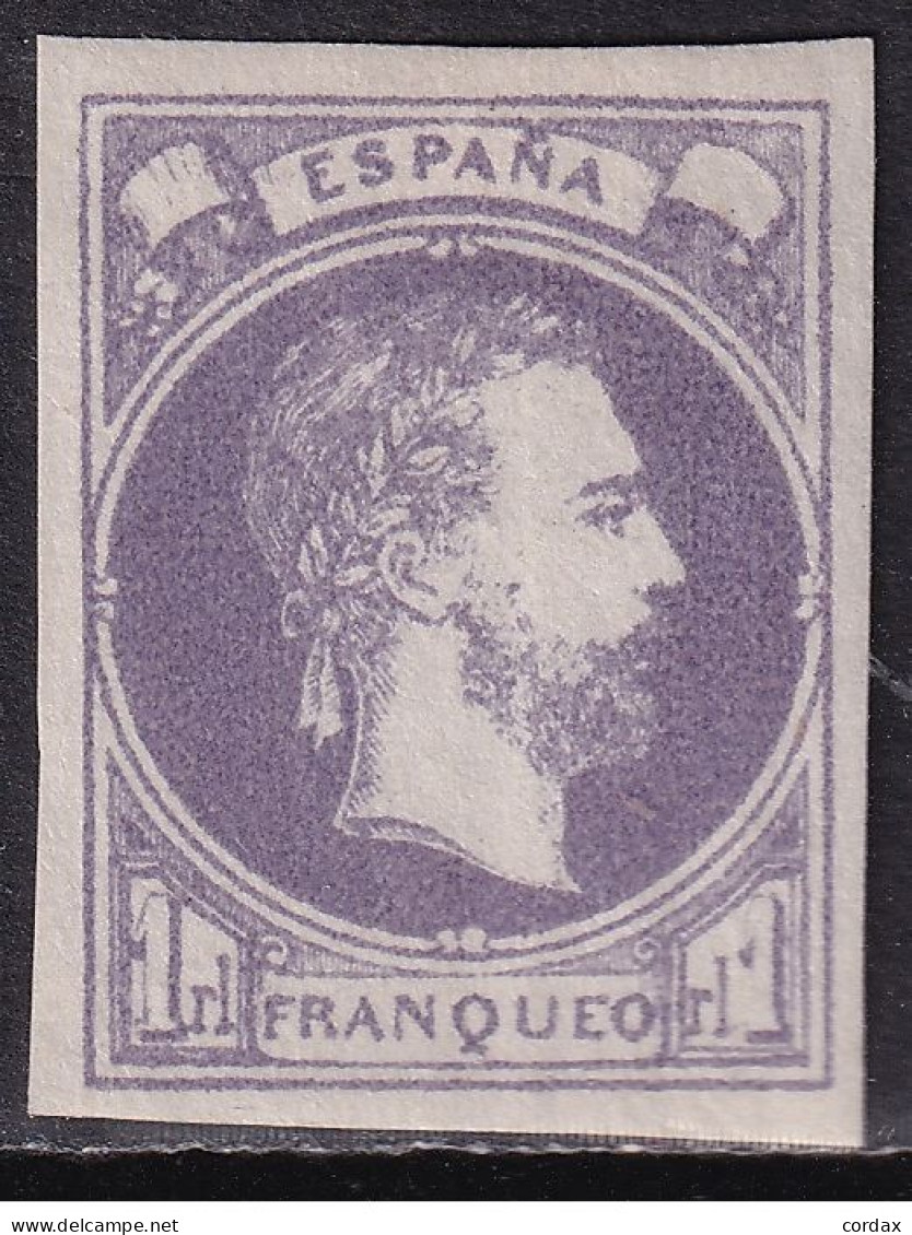 1874 CORREO CARLISTA 1 REAL VIOLETA. NUEVO. AUTÉNTICO - Carlistes