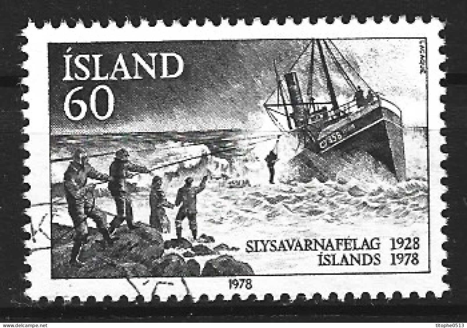 ISLANDE. N°489 Oblitéré De 1978. Société Islandaise De Sauvetage. - First Aid