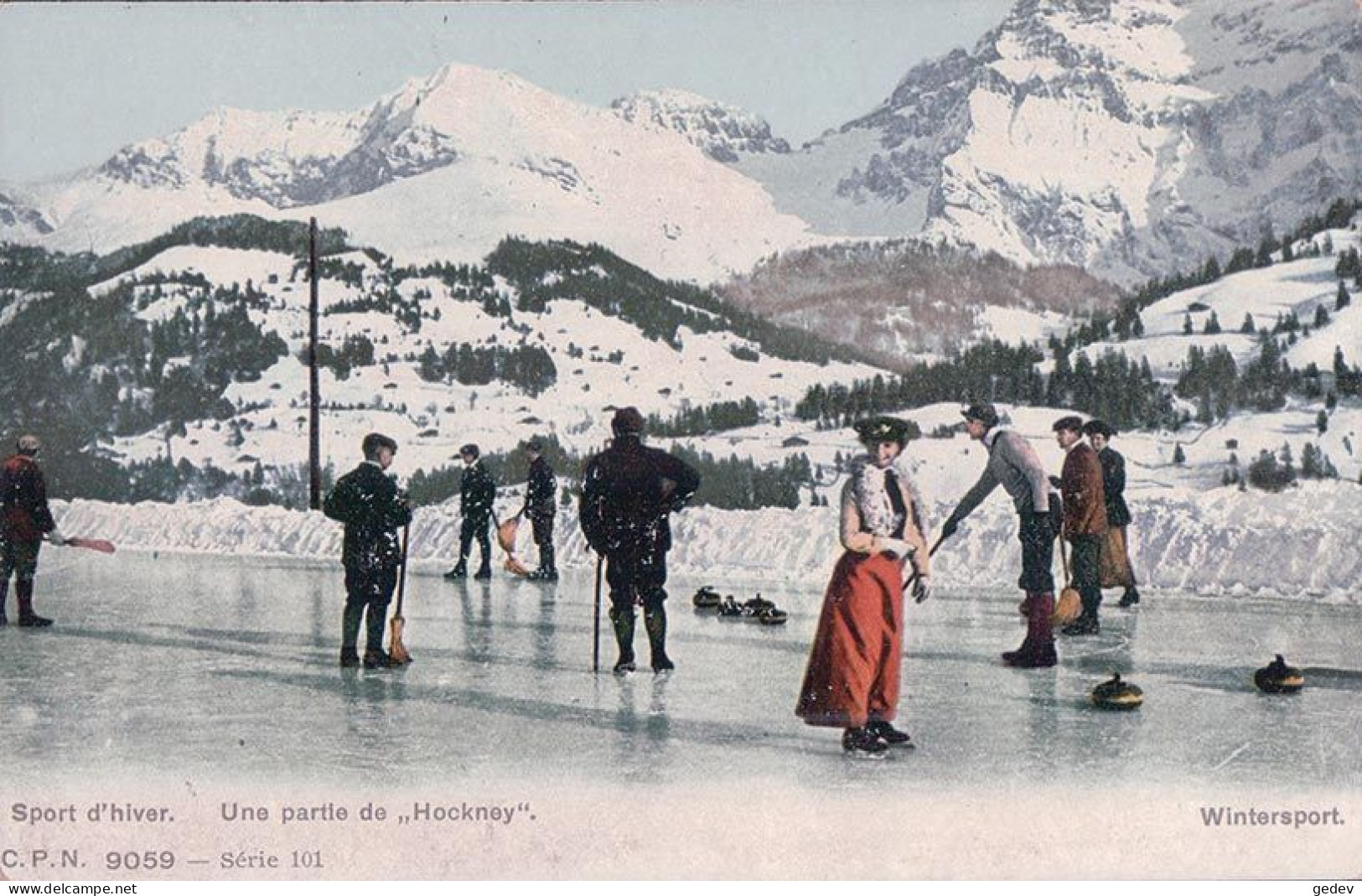 Sport D'hiver, Une Partie De Hockney "Curling" (9059) - Sports D'hiver