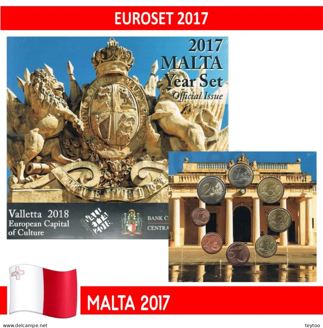 D0293# Malta 2017. Set Anual (BU) WCC#MS37 - Malta