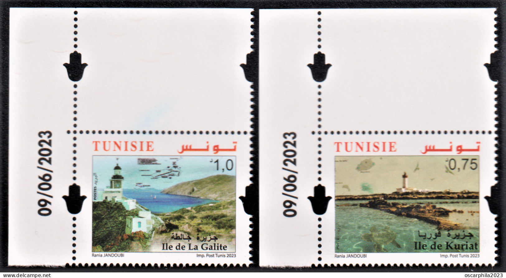 2023.Tunisie-emission N°8, - Les Iles De Tunisie -Ile De Kuriat & Ile De La Galite -  Série Compléte / Coin Daté / MNH** - Eilanden