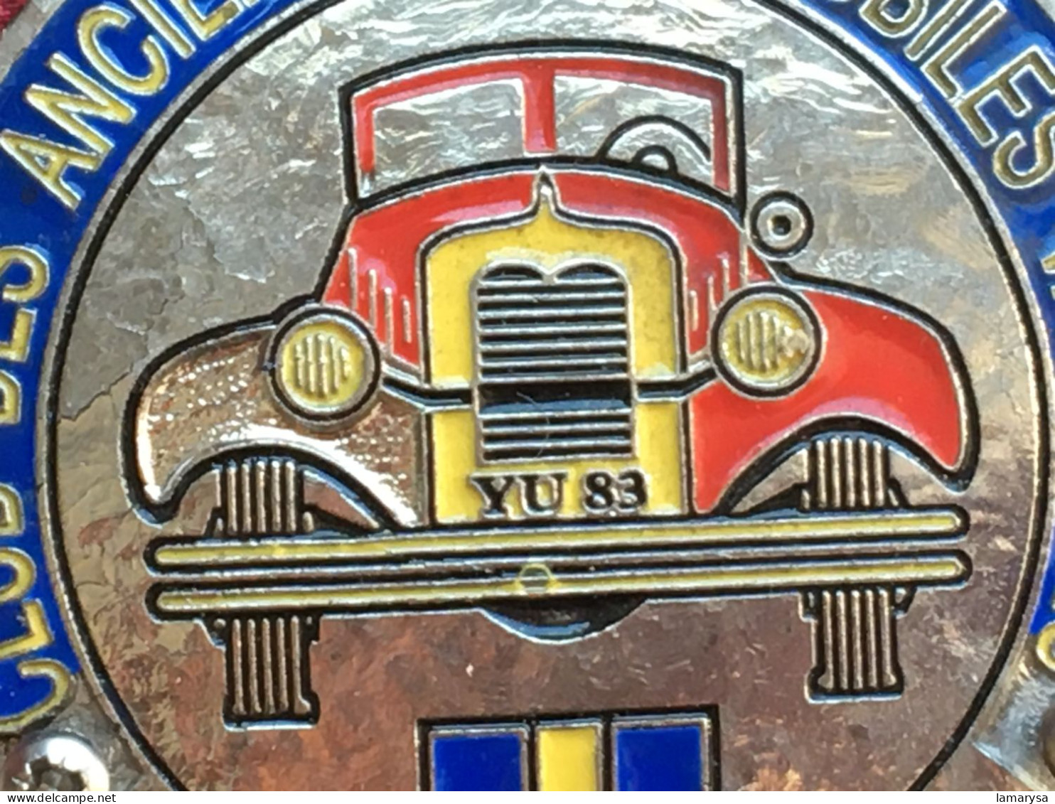 ancienne plaque de calandre automobile club vauclusien