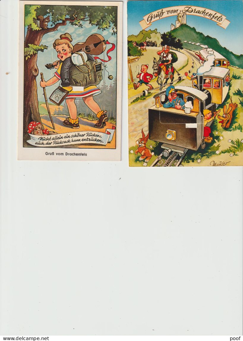 Drachenfels : Gruss Vom Drachenfels ( Mechanische Kaarten / Cartes Système ) --- 2 Cards - Drachenfels