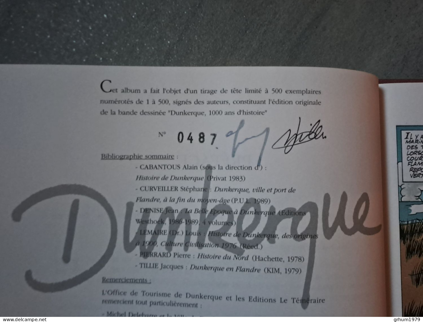 Tirage De Tête Dunkerque Signé Miller Et Demarcq - Eerste Druk