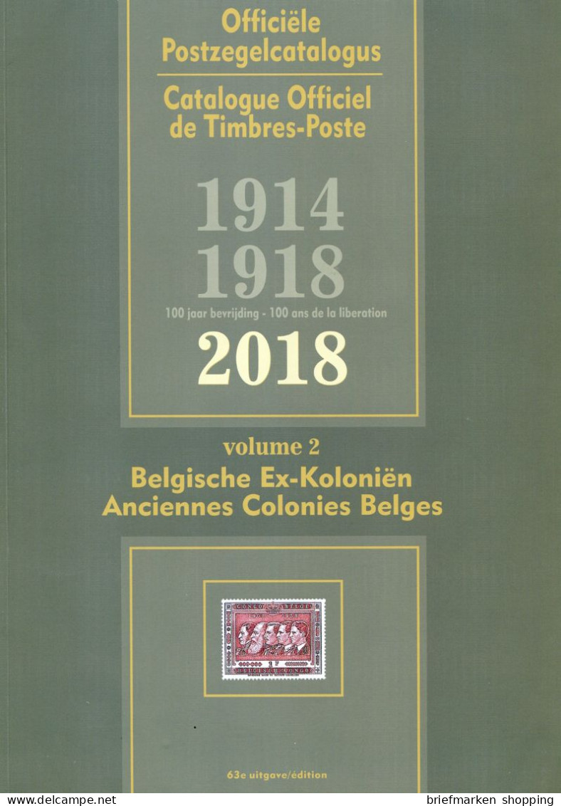 COB 2018 - Belgien - Spezialkatalog 2 Bände Mit Kolonien U. Nachfolgestaaten, Gebraucht - 1010 Seiten- Sehr Gut Erhalten - Other & Unclassified