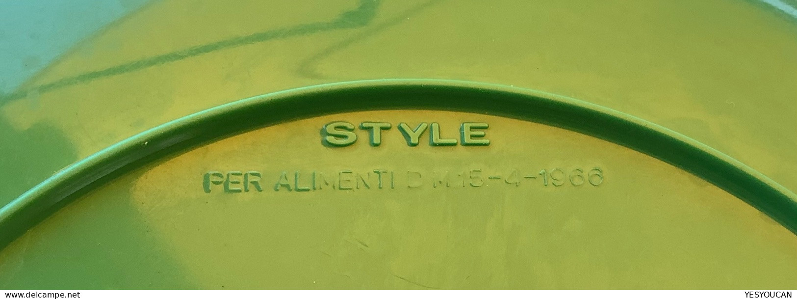 STYLE PER ALIMENTI 1966 Rare Italian Vintage Plastic Picnic Plate „Safari“  (Italy Retro 1960th Design Italie Plats - Schalen Und Tabletts